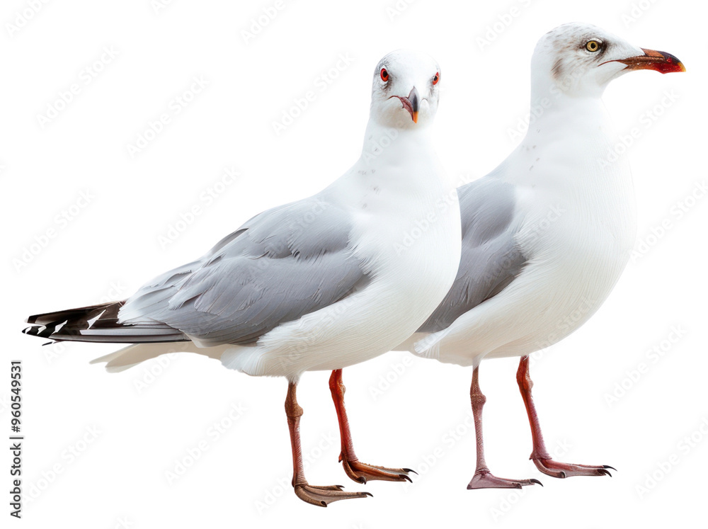 PNG Two seagulls standing together PNG Two seagulls standing together