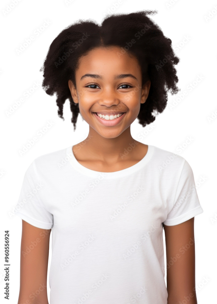PNG Teen age girl portrait t-shirt smiling. PNG Teen age girl portrait t-shirt smiling.