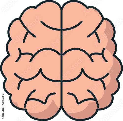 Human brain showing intelligence, creativity, and ideas