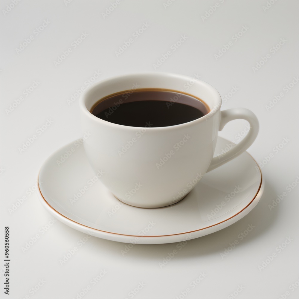 Latte Art in a White Coffee Cup Latte Art in a White Coffee Cup
