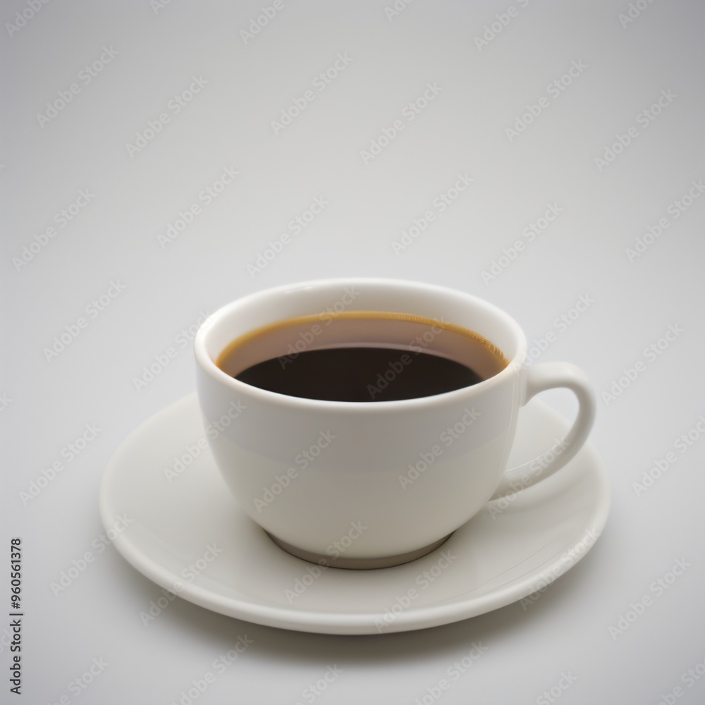 Obraz premium Latte Art in a White Coffee Cup