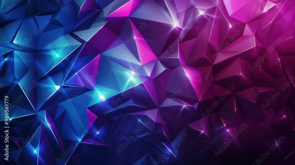 Abstract Purple and Blue Polygonal Background Abstract Purple and Blue Polygonal Background
