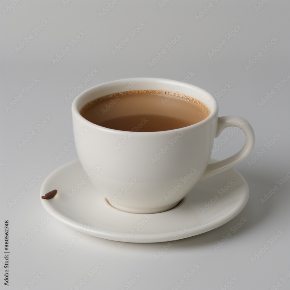 Obraz premium Latte Art in a White Coffee Cup