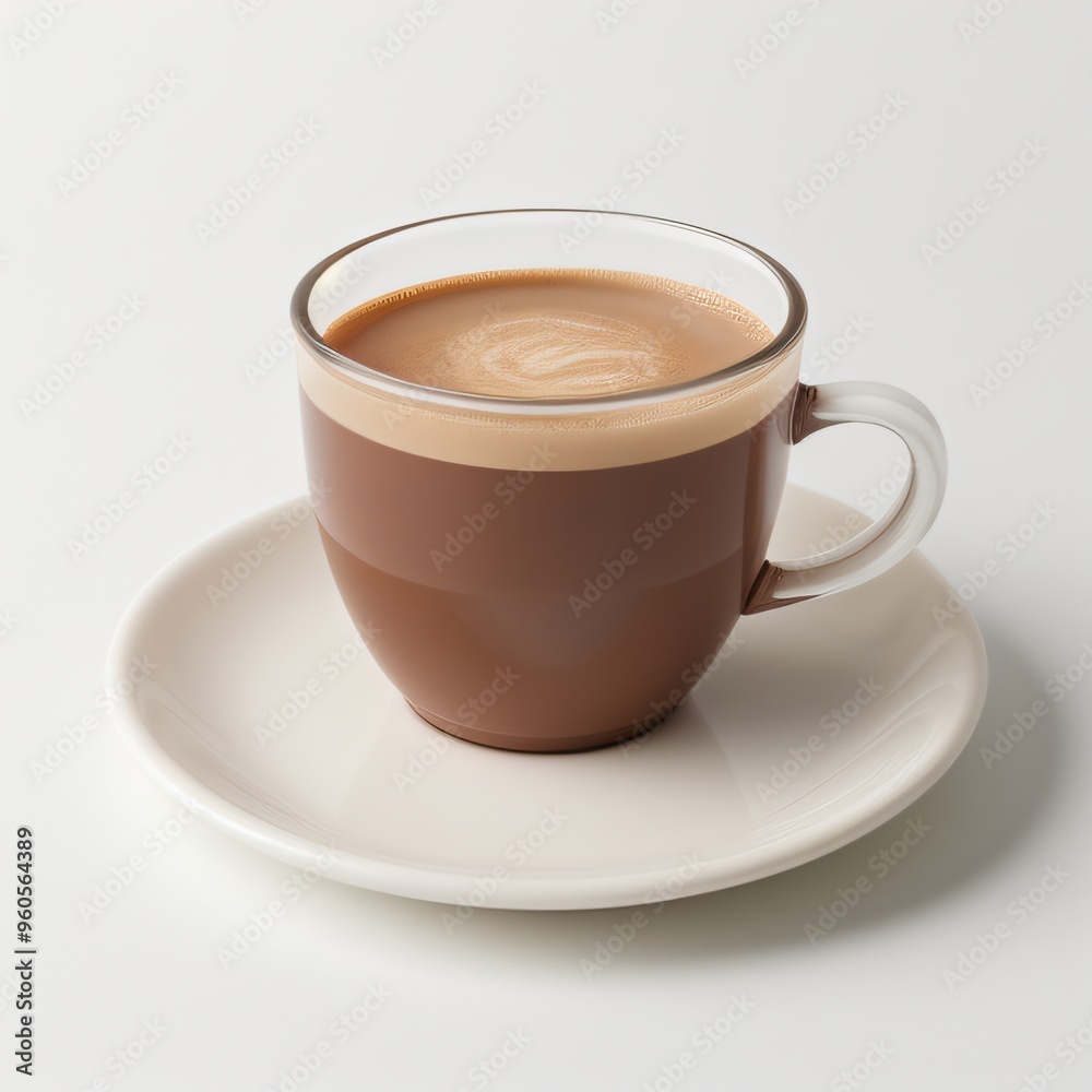 Latte Art in a White Coffee Cup Latte Art in a White Coffee Cup