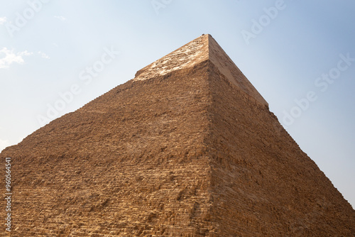 The Pyramid of Khafre or of Chephren, is the second-tallest and second-largest of the Ancient Egyptian Pyramids of Giza and the tomb of the Fourth-Dynasty pharaoh Khafre