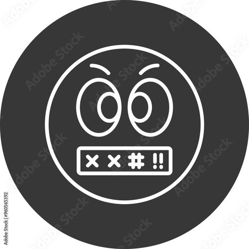 Swearing Vector Icon Design