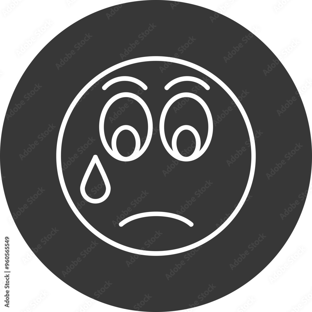 Sad Vector Icon Design Sad Vector Icon Design