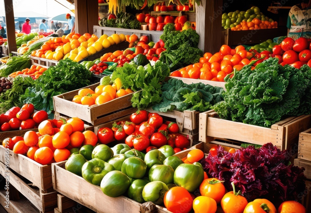 vibrant display fresh produce colorful containers showcasing abundance fruits vegetables, selection, organic, market, healthy, nutrition, gourmet, assorted vibrant display fresh produce colorful containers showcasing abundance fruits vegetables, selection, organic, market, healthy, nutrition, gourmet, assorted