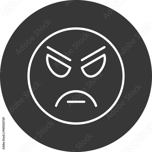 Angry Vector Icon Design