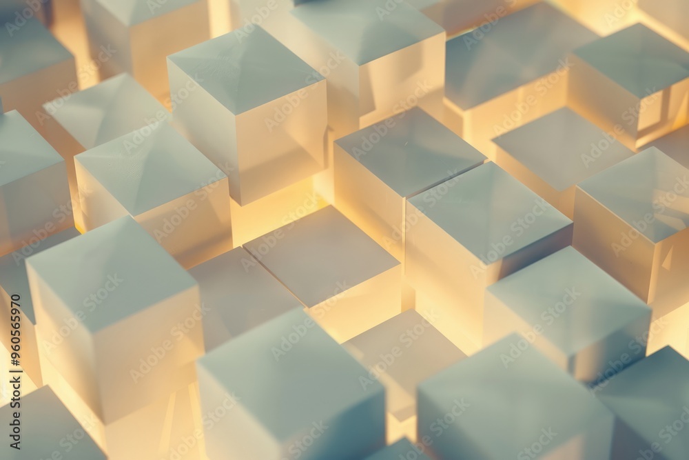 Random shifted white cube boxes block background wallpaper banner with copy space, architectural, compact, prime, golden hour, urban Random shifted white cube boxes block background wallpaper banner with copy space, architectural, compact, prime, golden hour, urban