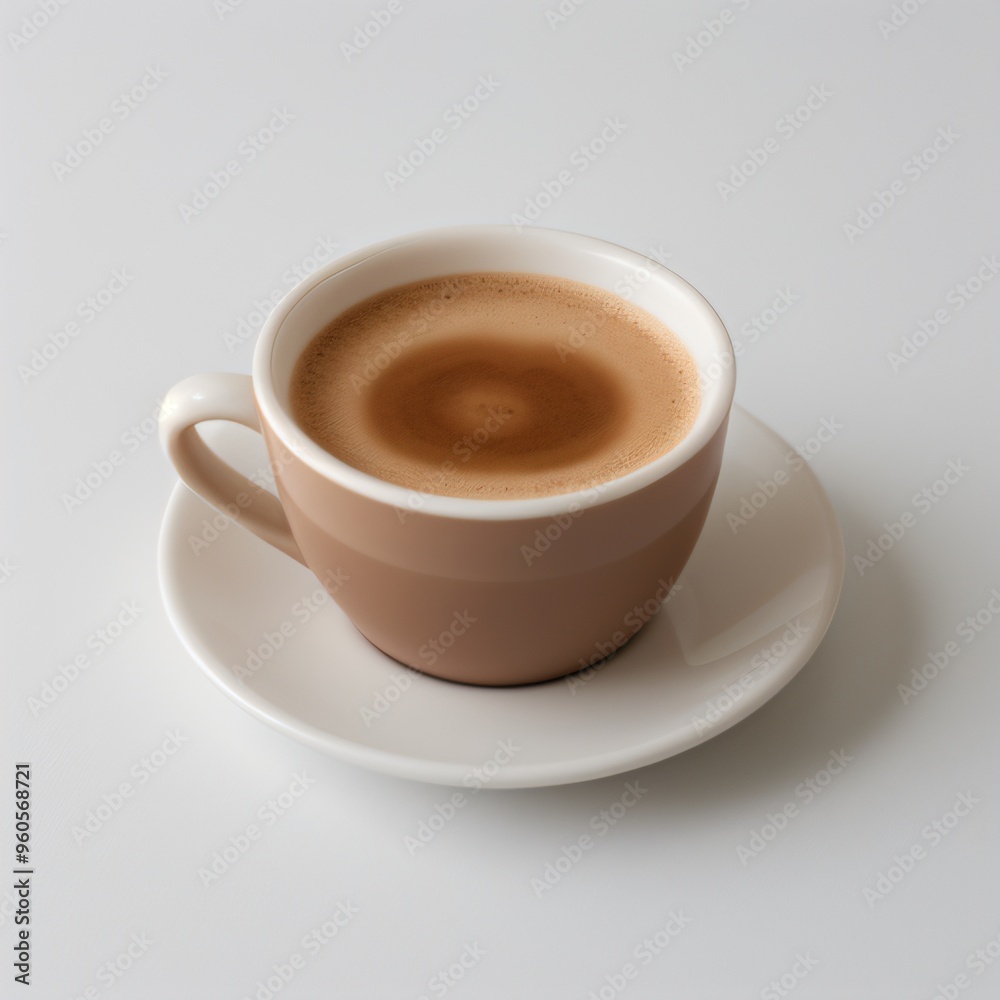 Latte Art in a White Coffee Cup Latte Art in a White Coffee Cup