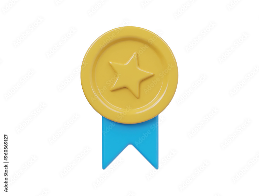 Gold medal icon 3d render illustration Gold medal icon 3d render illustration
