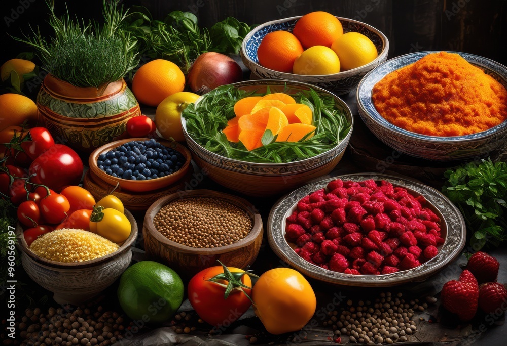 vibrant textured backgrounds featuring diverse culinary delights variety ingredients showcasing gastronomic creativity, textures, colors, patterns, dishes vibrant textured backgrounds featuring diverse culinary delights variety ingredients showcasing gastronomic creativity, textures, colors, patterns, dishes