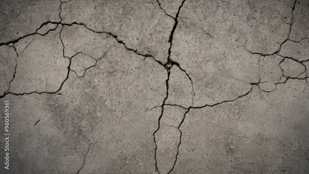 Obraz premium top view of old cracked asphalt texture as background