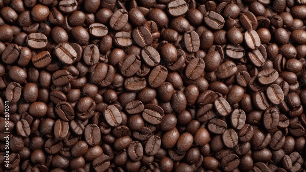 top view of coffee beans with texture as background top view of coffee beans with texture as background