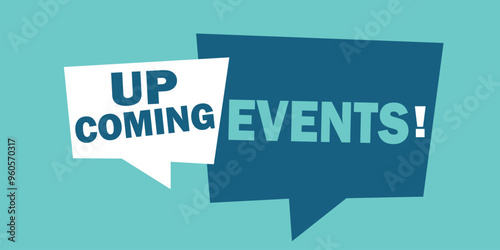 Up coming events with blue color