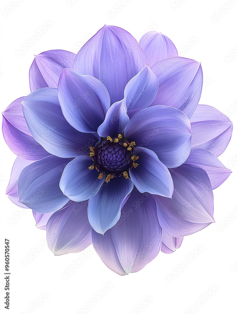 Fototapeta premium Vibrant Purple Flower Close-Up: Delicate Petals and Nature's Elegance, Botanical Photography, Perfect for Floral Design, Nature Concepts, and Aesthetic Decor