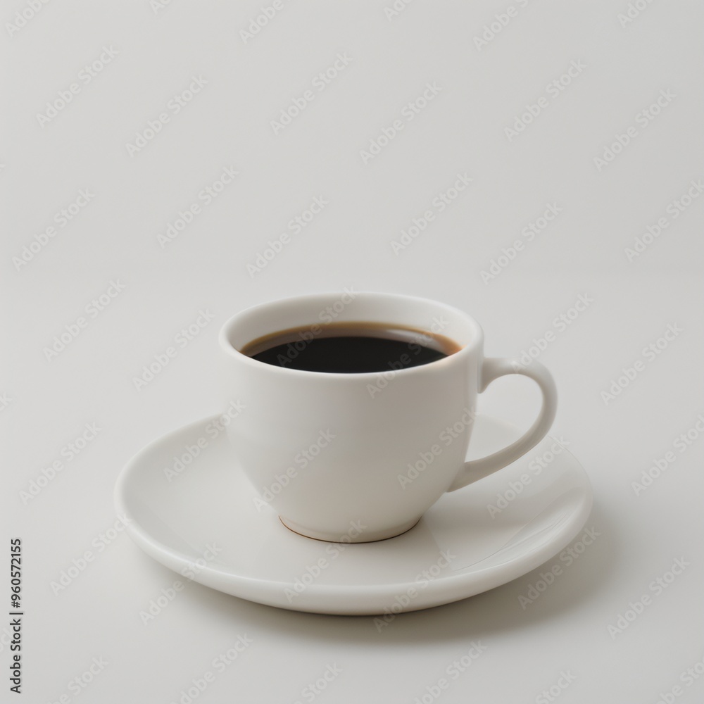 Latte Art in a White Coffee Cup Latte Art in a White Coffee Cup
