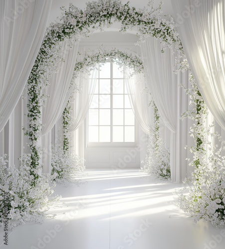 white window with flowers