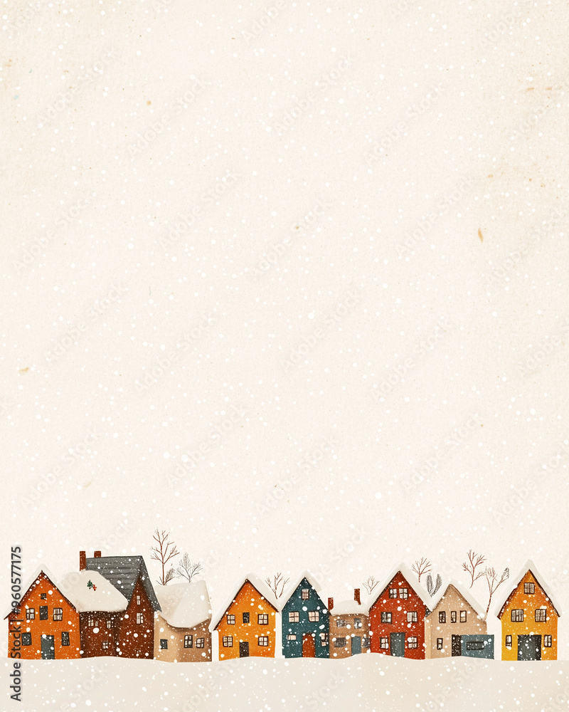 Obraz premium christmas background with houses