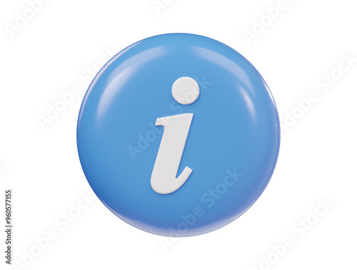 Information icon 3d render illustration