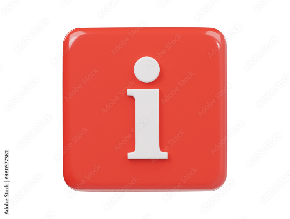 Information icon 3d render illustration Information icon 3d render illustration