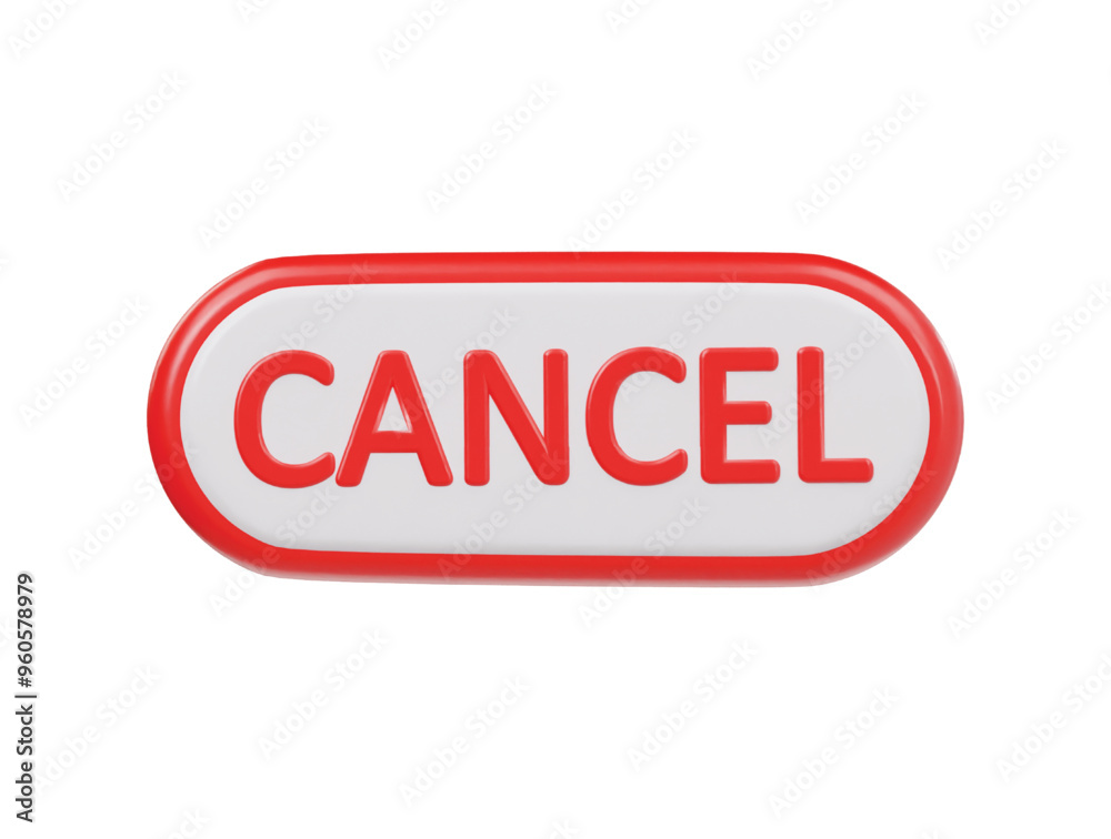 Cancel icon 3d render illustration Cancel icon 3d render illustration