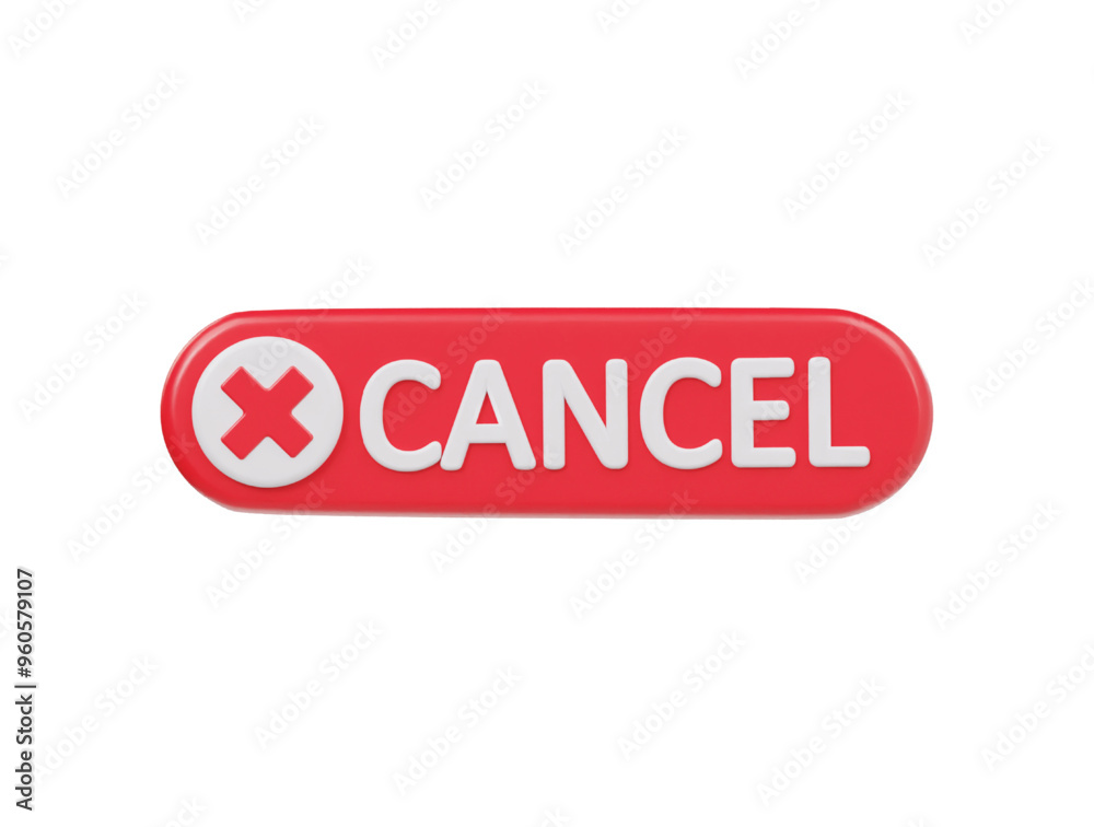 Cancel icon 3d render illustration Cancel icon 3d render illustration