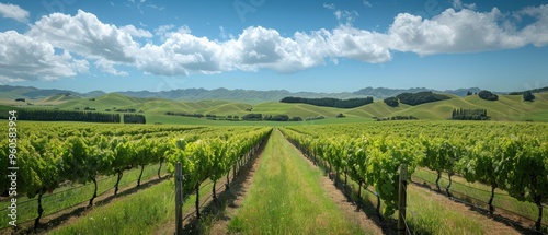 Wallpaper Mural Serene Vineyard Retreat: Picturesque Winery Surrounded by Rolling Hills Torontodigital.ca