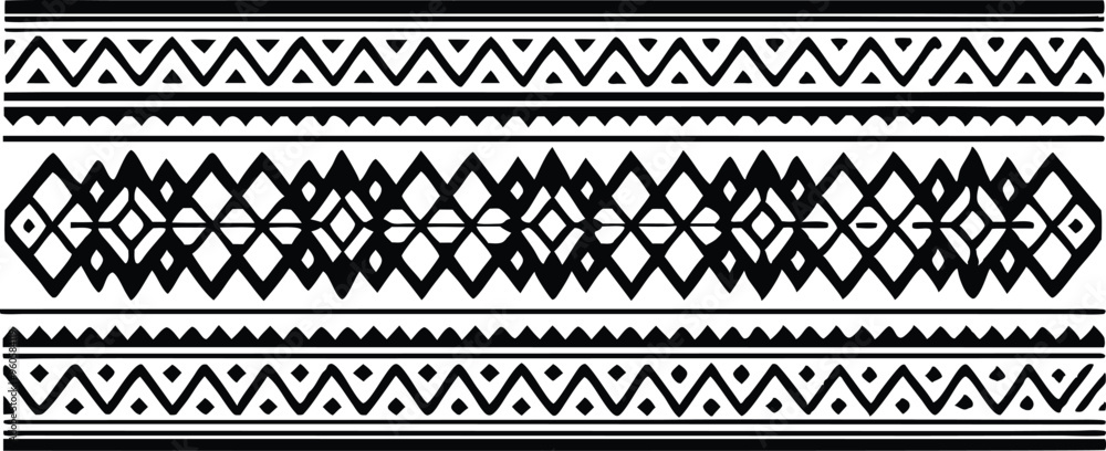hand drawn border Ethnic for fabric patterns vector illustration hand drawn border Ethnic for fabric patterns vector illustration