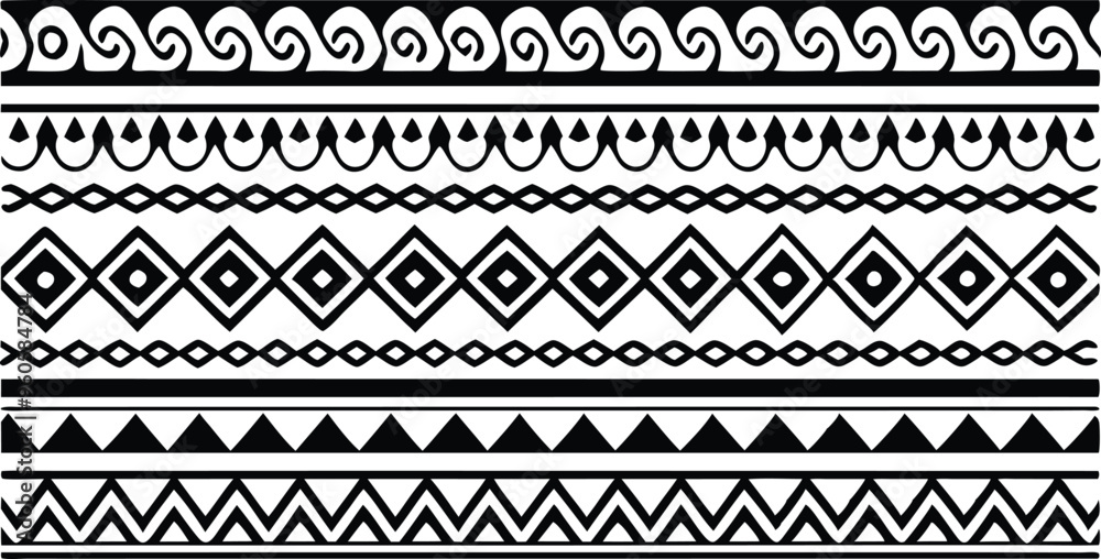 hand drawn border Ethnic for fabric patterns vector illustration hand drawn border Ethnic for fabric patterns vector illustration