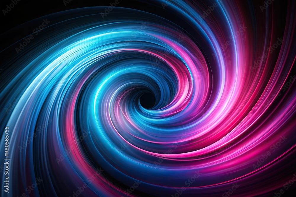 Abstract background of a spirally twisted structure in blue and pink isolated on a black background, black, structure, close-up, blue, pink, abstract, spirally twisted Abstract background of a spirally twisted structure in blue and pink isolated on a black background, black, structure, close-up, blue, pink, abstract, spirally twisted