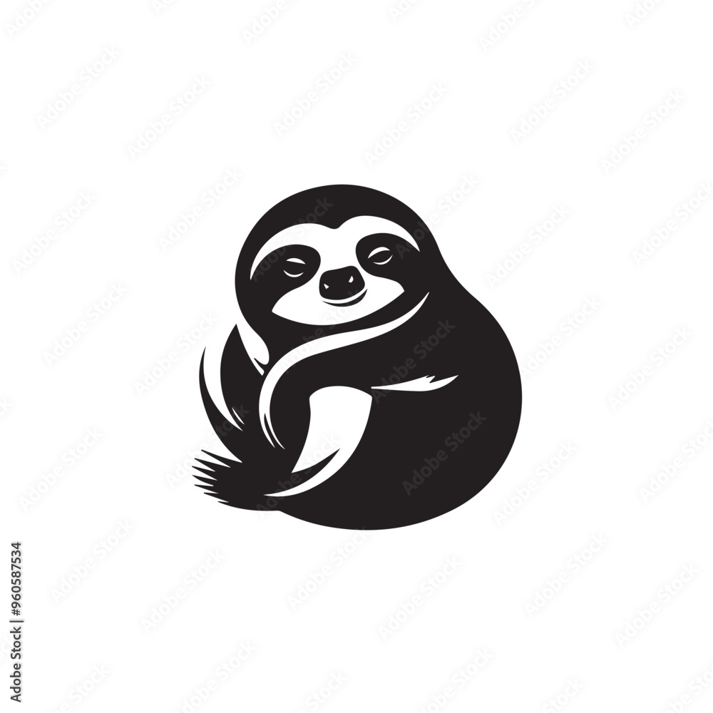 Lazy sloth in cartoon, doodle style . Image for t-shirt, web, mobile apps and ui. Isolated 2d vector illustration in logo, icon, sketch style, Eps 10, black and white. AI Generative Lazy sloth in cartoon, doodle style . Image for t-shirt, web, mobile apps and ui. Isolated 2d vector illustration in logo, icon, sketch style, Eps 10, black and white. AI Generative