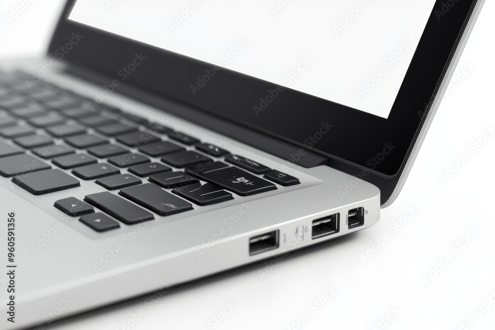 a highly detailed shot of a modern laptop on a sleek metal surface, with a few tabs open on the screen a highly detailed shot of a modern laptop on a sleek metal surface, with a few tabs open on the screen