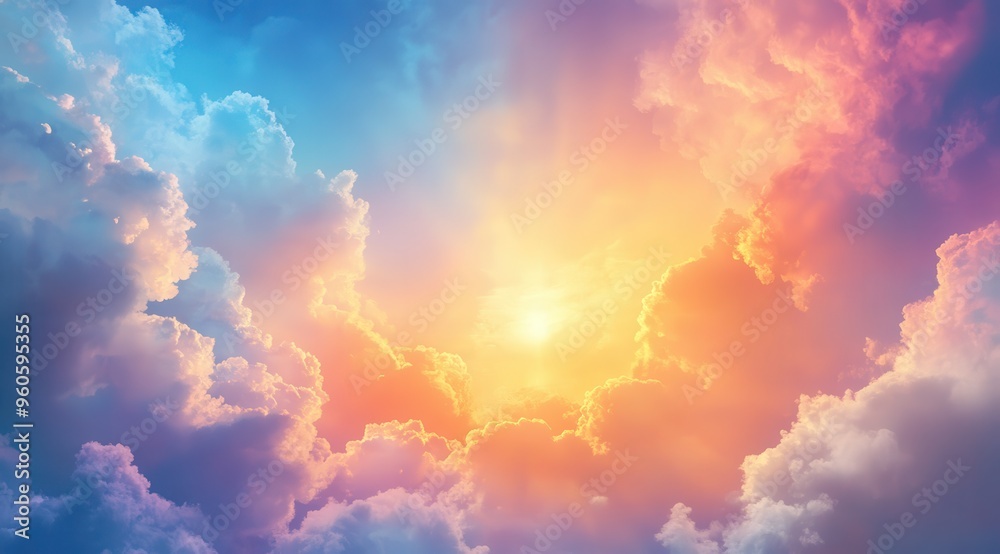 beautiful sky with the sun setting, casting long shadows and creating a serene atmosphere beautiful sky with the sun setting, casting long shadows and creating a serene atmosphere