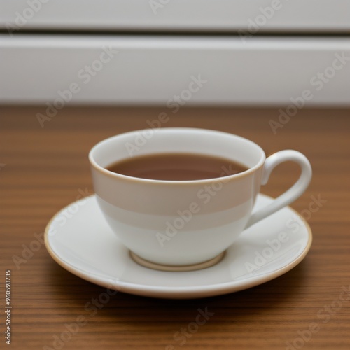 Wallpaper Mural Simple Cup of Hot Tea on a White Background Torontodigital.ca