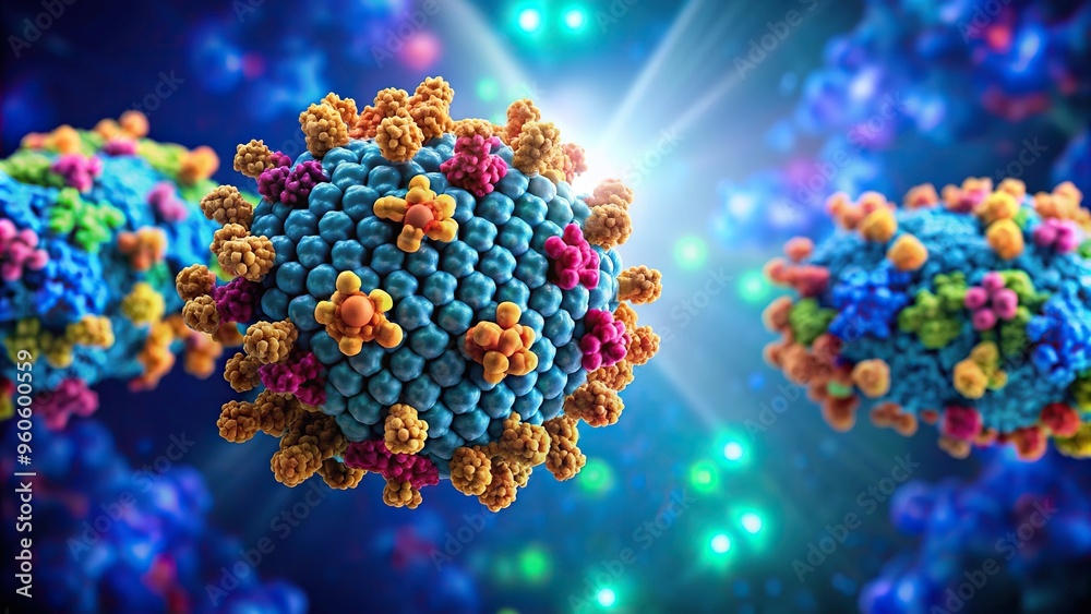 A close up stock photo of an LDL particle binding to the LDL receptor on a cell membrane, cell signaling, cholesterol, LDL clearance,LDL particle, gene mutation, cardiovascular health A close up stock photo of an LDL particle binding to the LDL receptor on a cell membrane, cell signaling, cholesterol, LDL clearance,LDL particle, gene mutation, cardiovascular health