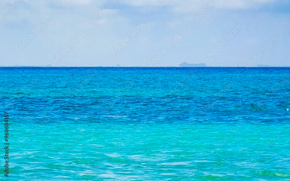 Tropical Caribbean beach sea clear water Playa del Carmen Mexico. Tropical Caribbean beach sea clear water Playa del Carmen Mexico.