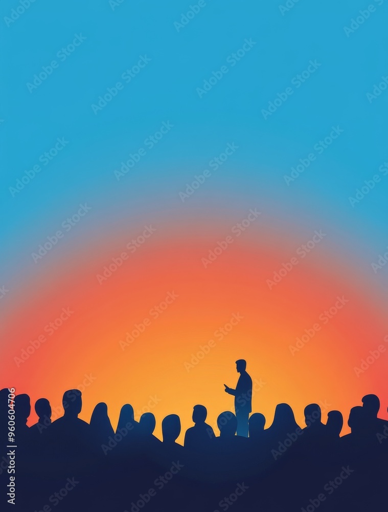Business presentation with a speaker at a podium addressing an audience Business presentation with a speaker at a podium addressing an audience
