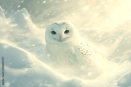 snowy owl in winter