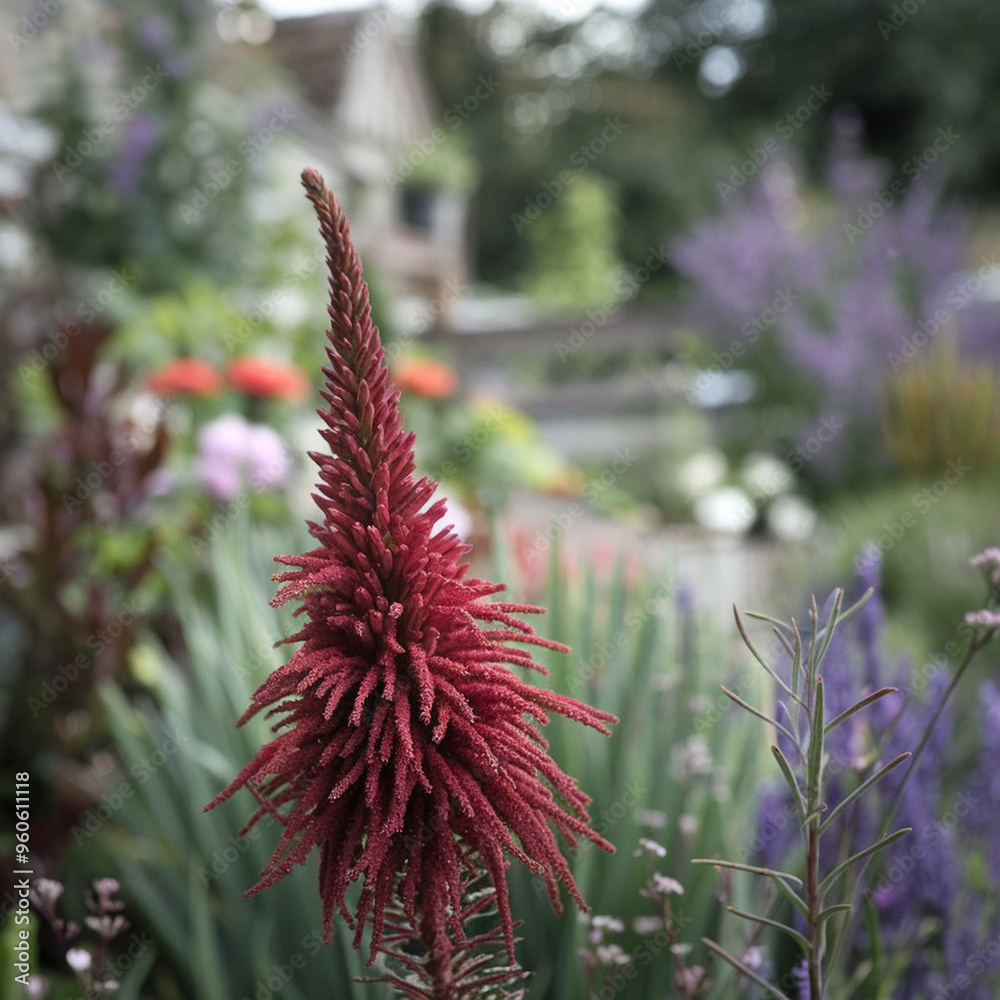 Vibrant Red Flower Amidst Lush Greenery
Vibrant Red Flower Amidst Lush Greenery