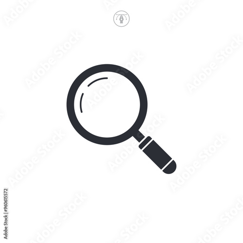 Magnifying Glass, search icon symbol vector illustration isolated on white background