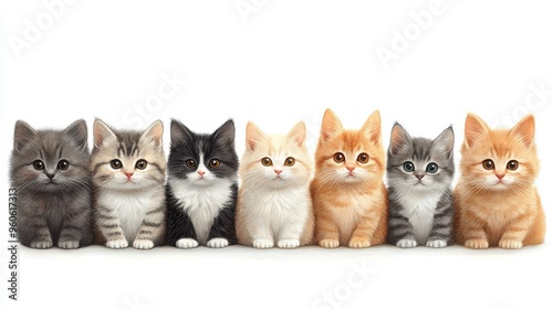 Animal adoption event on white background
