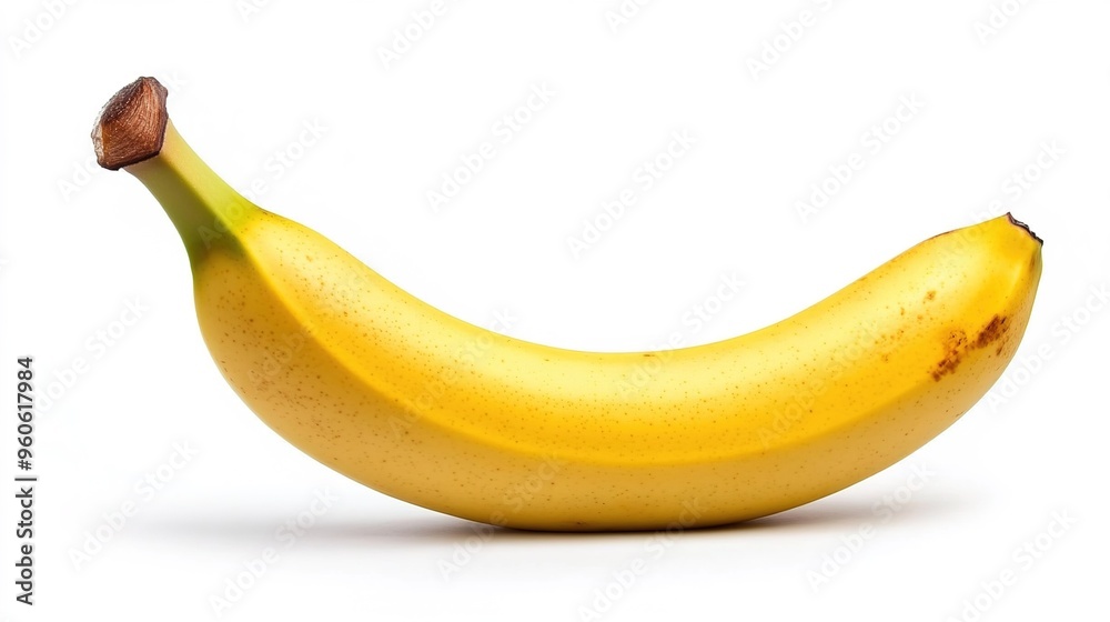 A single banana on a white background
A single banana on a white background