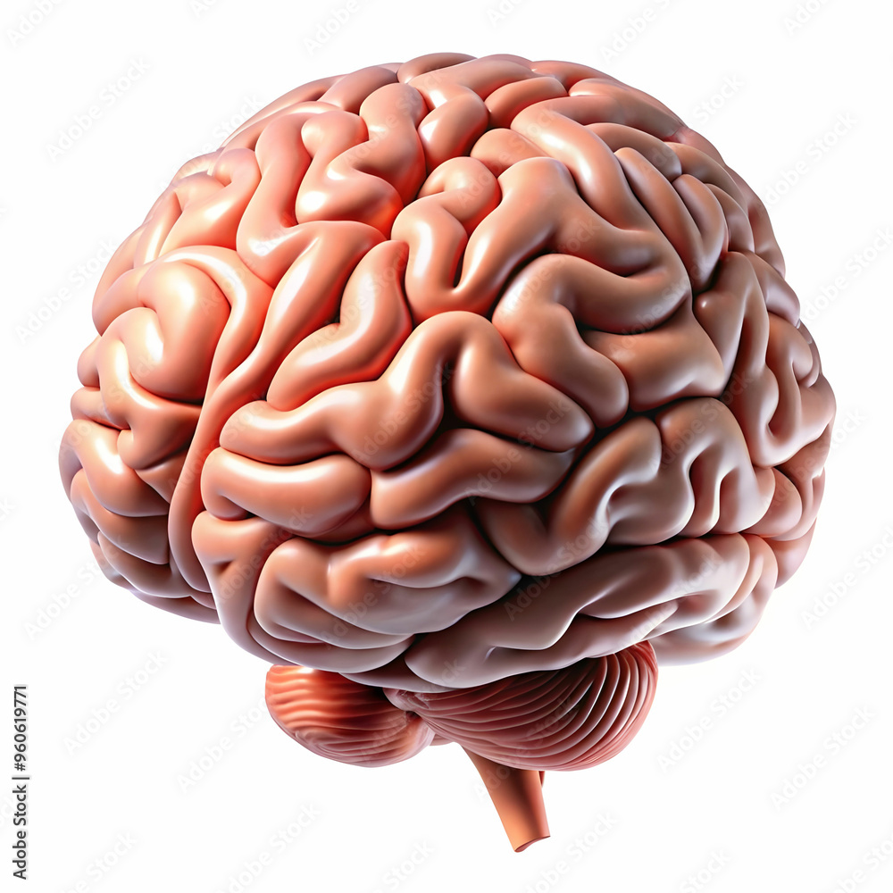 brains side on a white background brains side on a white background