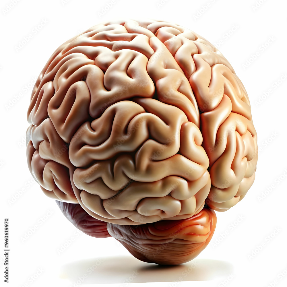brains side on a white background brains side on a white background