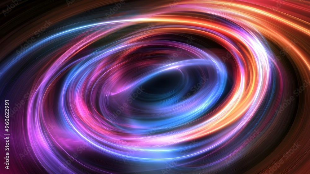 Light trails forming abstract spirals, organic shapes, vibrant and energetic. Light trails forming abstract spirals, organic shapes, vibrant and energetic.