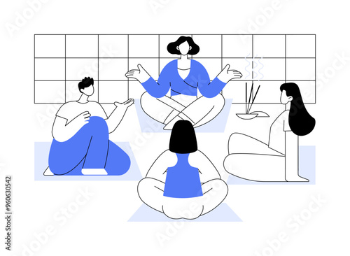 Mindful conversation isolated cartoon vector illustrations.