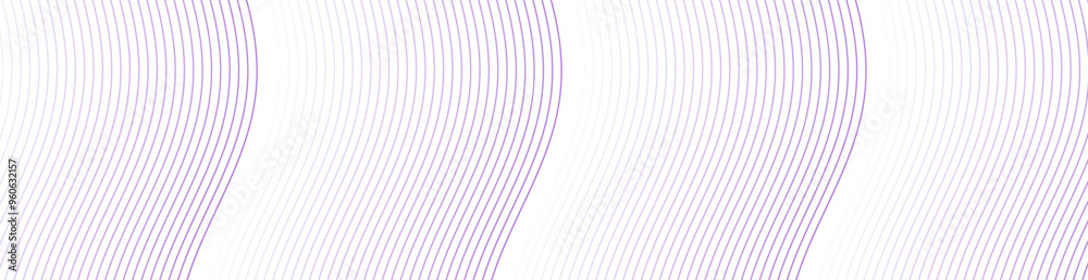 Abstract background with lines and waves. Web banner size. Element for design isolated on white. Vector background for brochure, booklet, flyer, poster. Purple and white gradient Abstract background with lines and waves. Web banner size. Element for design isolated on white. Vector background for brochure, booklet, flyer, poster. Purple and white gradient