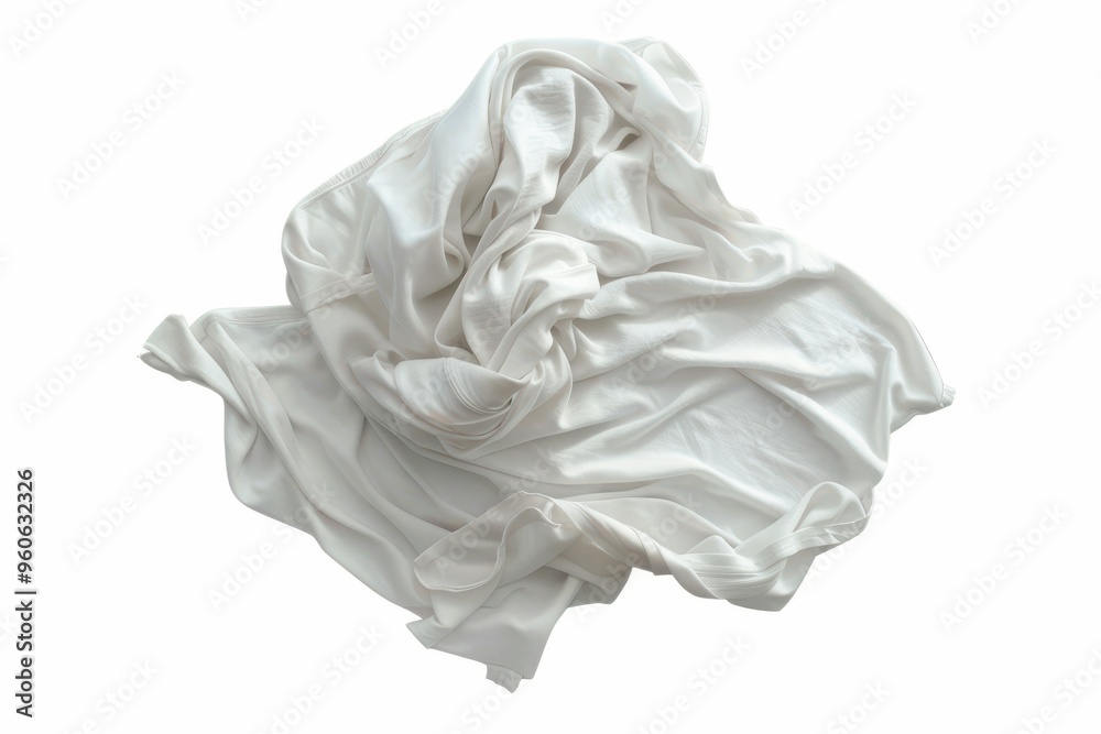 Shirt thrown haphazardly on white background Shirt thrown haphazardly on white background